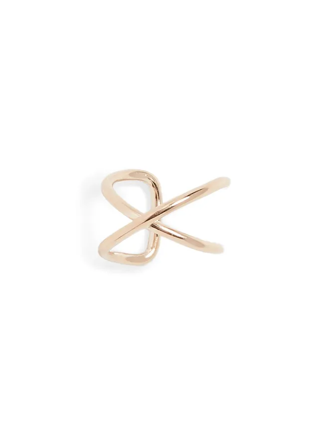 Zoe Chicco Zoe Chicco 14k Gold 細身のXワイヤー イヤーカフ イエローゴールドの商品画像