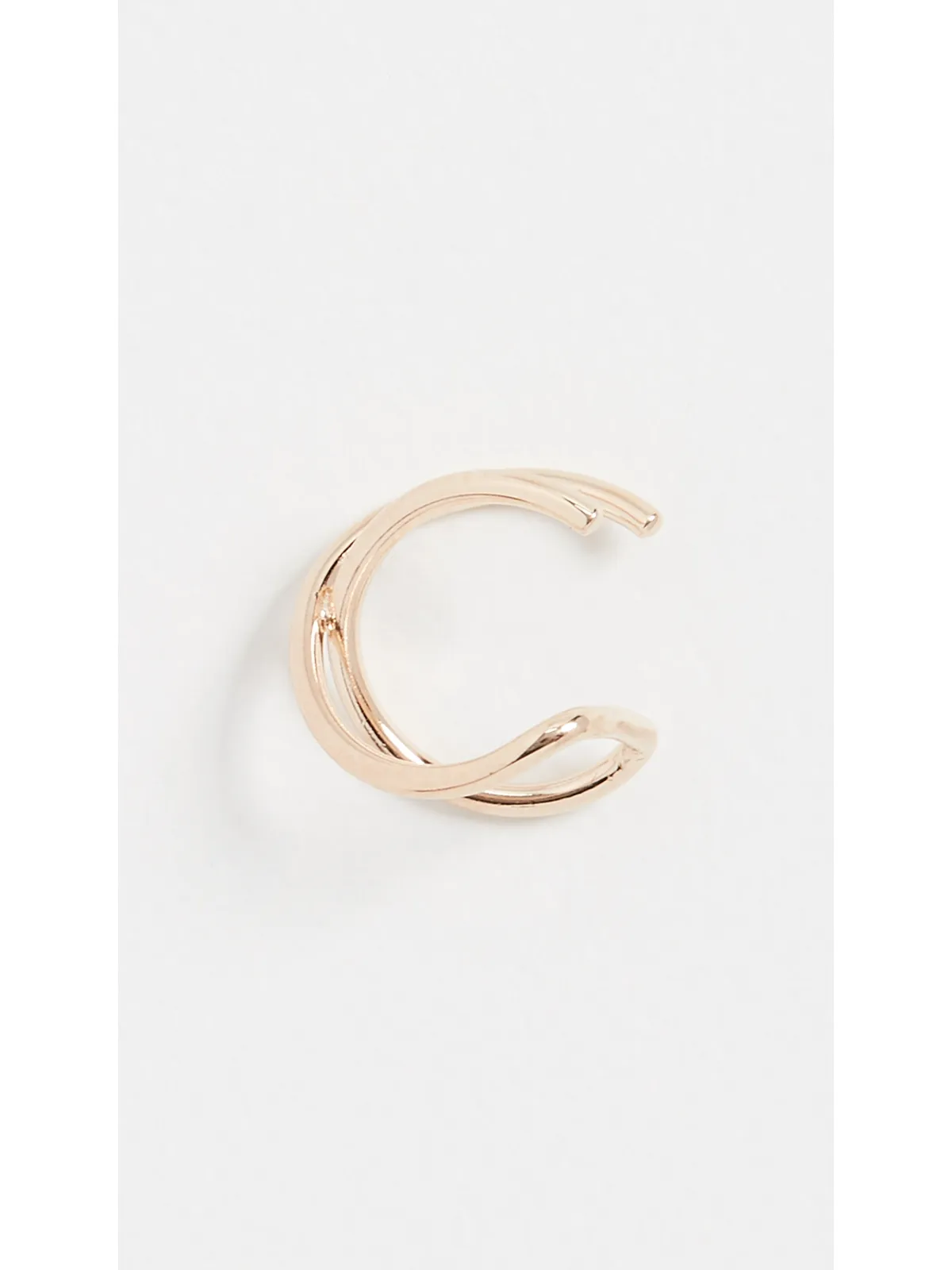 Zoe Chicco 14k Gold 細身のXワイヤー イヤーカフ イエローゴールド - 画像4