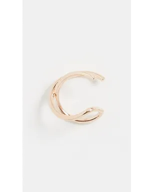 Zoe Chicco 14k Gold 細身のXワイヤー イヤーカフ イエローゴールド - サムネイル4