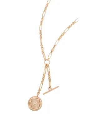 Zoe Chicco ゾーイ・チコ 14k ベゼルダイヤモンド ラリエット ネックレス イエローゴールド - サムネイル1