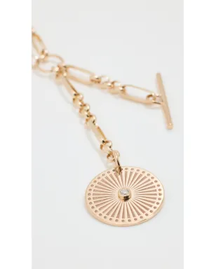 Zoe Chicco ゾーイ・チコ 14k ベゼルダイヤモンド ラリエット ネックレス イエローゴールド - サムネイル5
