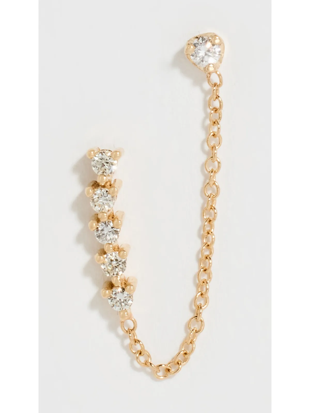 Zoe Chicco 14k テニスコレクション ダブルサイド ピアス - 画像2