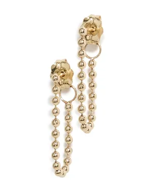 Zoe Chicco 14k Gold ビーズチェーン ピアス - サムネイル1