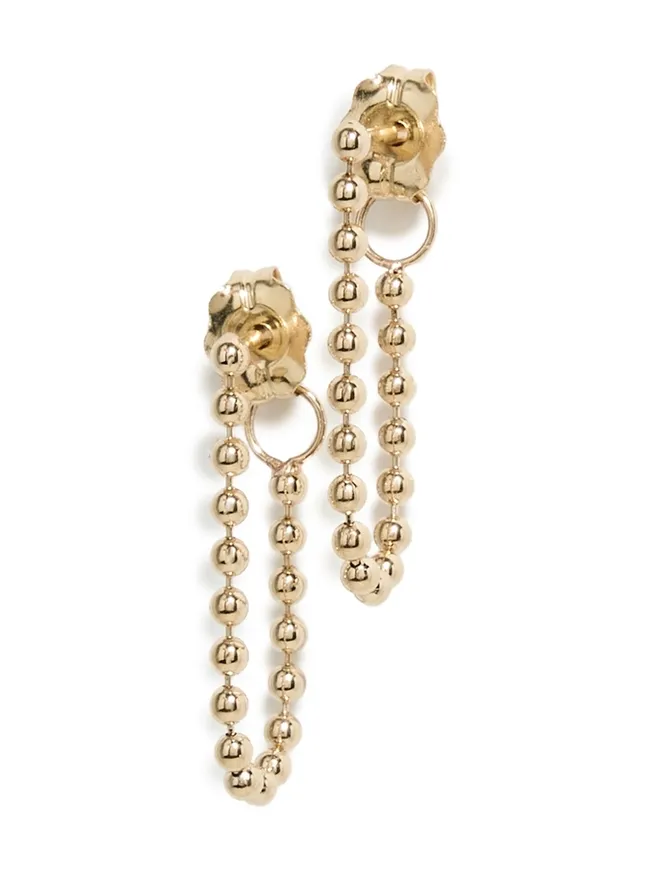 Zoe Chicco Zoe Chicco 14k Gold ビーズチェーン ピアスの商品画像
