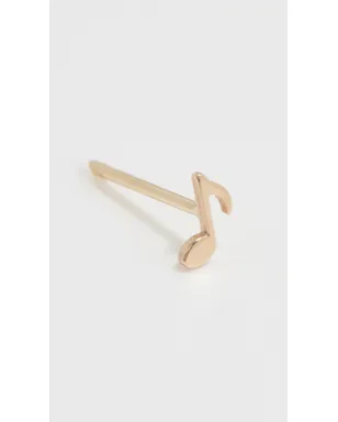 Zoe Chicco 14kゴールド ミュージックノート スタッドピアス - サムネイル2