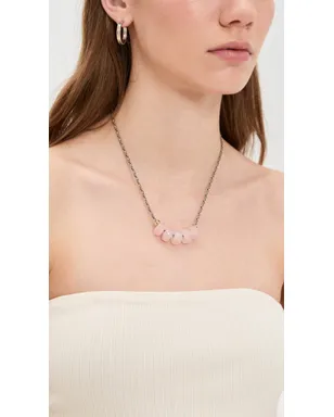 Zoe Chicco ローズクォーツ スライダー デザート ネックレス 14k イエローゴールド - サムネイル3