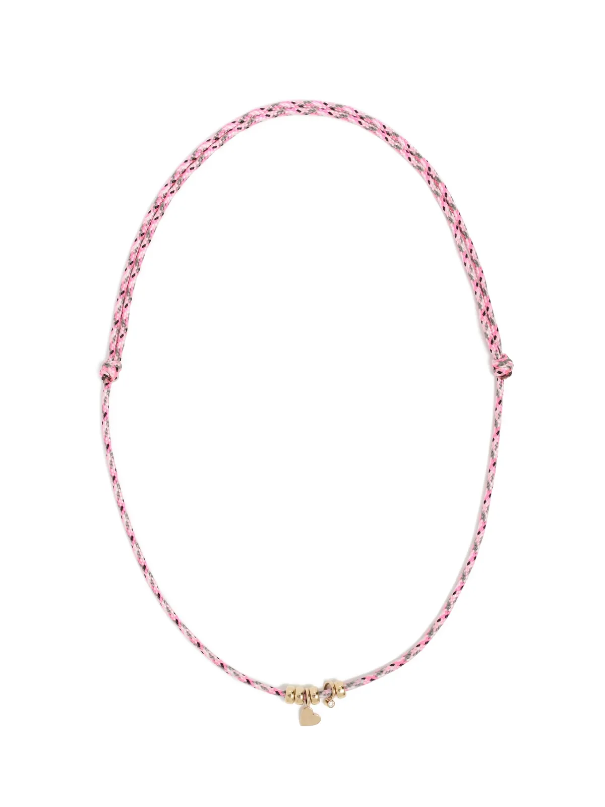 Zoe Chicco 14k ミディ ハート パラコード ネックレス - 画像5