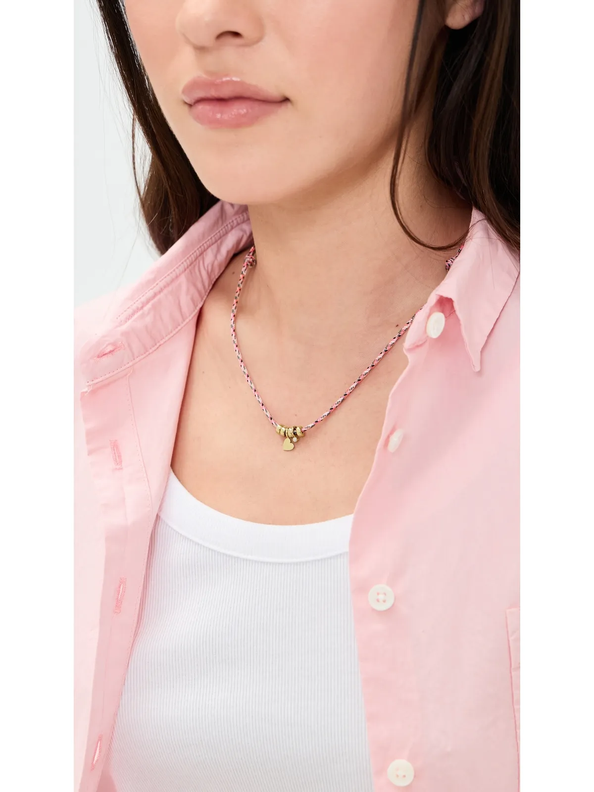 Zoe Chicco 14k ミディ ハート パラコード ネックレス - 画像3