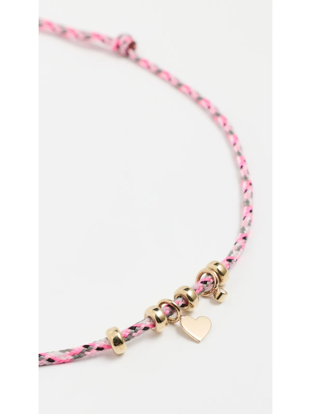 Zoe Chicco 14k ミディ ハート パラコード ネックレス - 画像4
