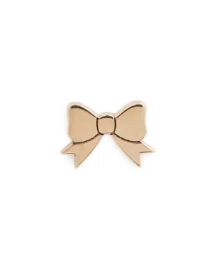 Zoe Chicco 14kゴールド Itty Bitty Bow 片耳スタッドピアス - サムネイル1