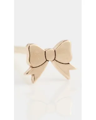 Zoe Chicco 14kゴールド Itty Bitty Bow 片耳スタッドピアス - サムネイル5