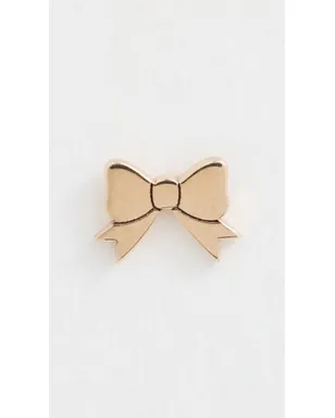 Zoe Chicco 14kゴールド Itty Bitty Bow 片耳スタッドピアス - サムネイル2