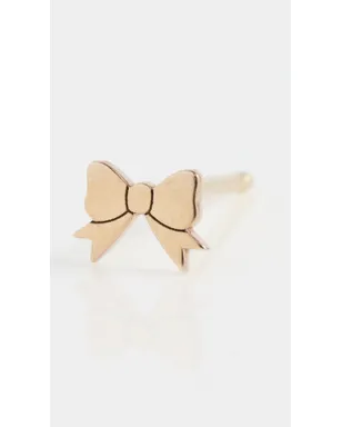 Zoe Chicco 14kゴールド Itty Bitty Bow 片耳スタッドピアス - サムネイル4