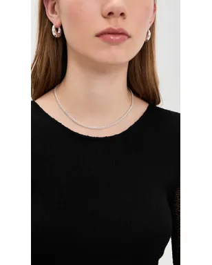 Zoe Chicco スターリングシルバー カーブチェーン ネックレス - サムネイル3