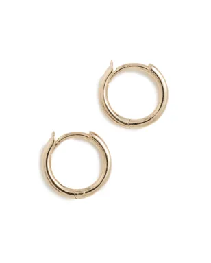Zoe Chicco 14k Gold 小型ヒンジ付きフープピアス イエローゴールド - サムネイル1