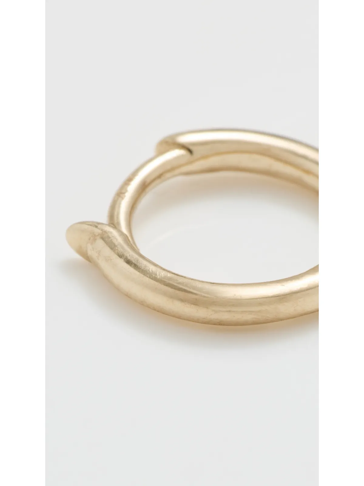 Zoe Chicco 14k Gold 小型ヒンジ付きフープピアス イエローゴールド - 画像5