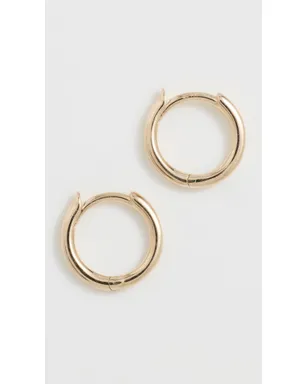 Zoe Chicco 14k Gold 小型ヒンジ付きフープピアス イエローゴールド - サムネイル4