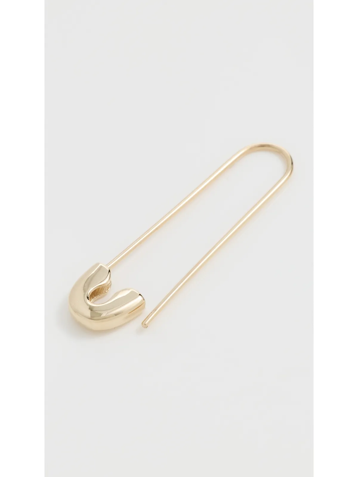 Zoe Chicco 14k Gold Safety Pin 片耳ピアス - 画像4