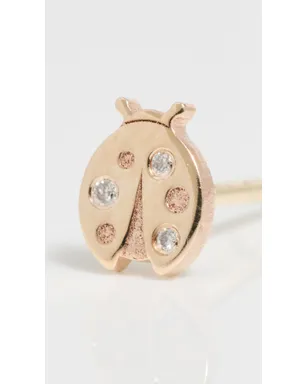 Zoe Chicco 14k Gold テントウムシ ダイヤモンド スタッド ピアス - サムネイル5