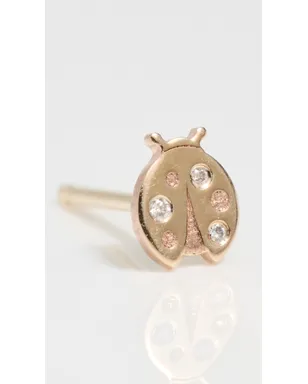 Zoe Chicco 14k Gold テントウムシ ダイヤモンド スタッド ピアス - サムネイル4