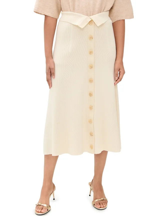 Zimmermann Zimmermann リベリオン ボタン付きミディスカートの商品画像