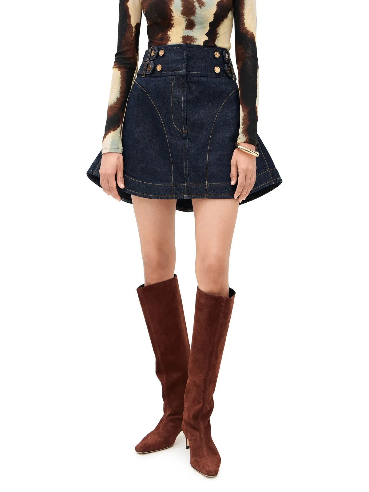 Zimmermann デニム カーゴ ミニスカート - 画像1