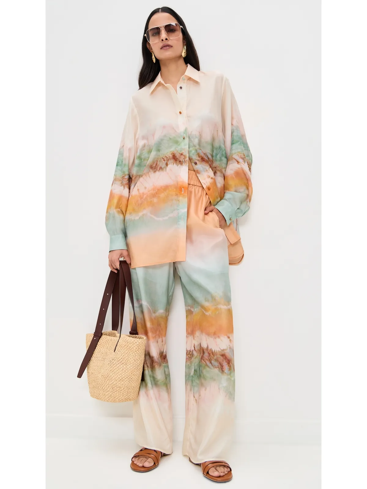 Zimmermann デイライト リラックスパンツ タイダイ - 画像5