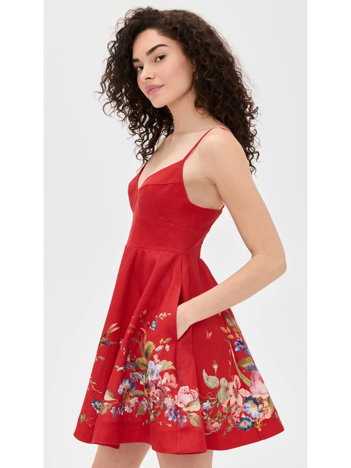 Zimmermann パシエンス ミニドレス レッドフローラル - 画像4
