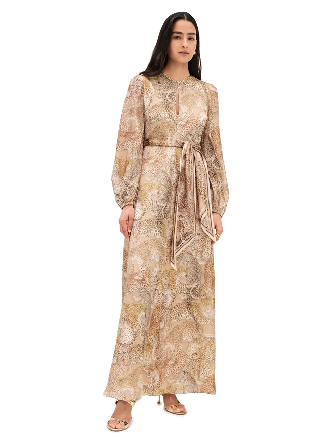 Zimmermann Zimmermann Rebellion Sheath Dress Latte Leopardの商品画像