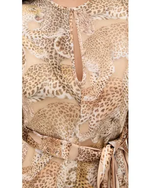 Zimmermann Rebellion Sheath Dress Latte Leopard - サムネイル6