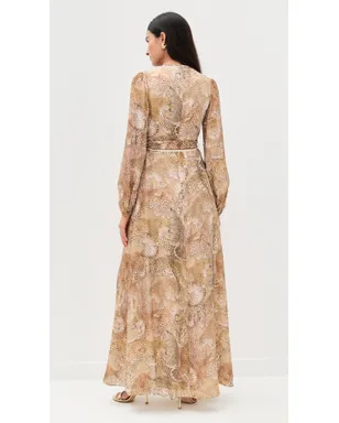 Zimmermann Rebellion Sheath Dress Latte Leopard - サムネイル3