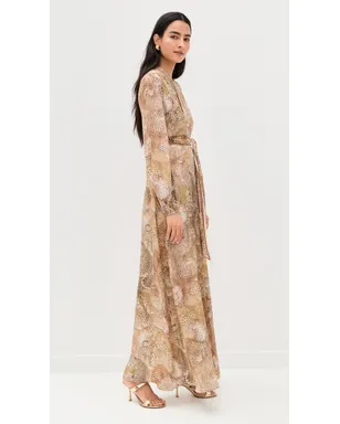 Zimmermann Rebellion Sheath Dress Latte Leopard - サムネイル4