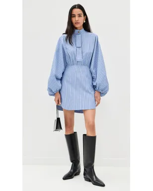 Zimmermann ドローストリングストライプ ミニドレス ハイドレンジアストライプ - サムネイル5