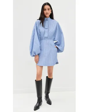 Zimmermann ドローストリングストライプ ミニドレス ハイドレンジアストライプ - サムネイル2