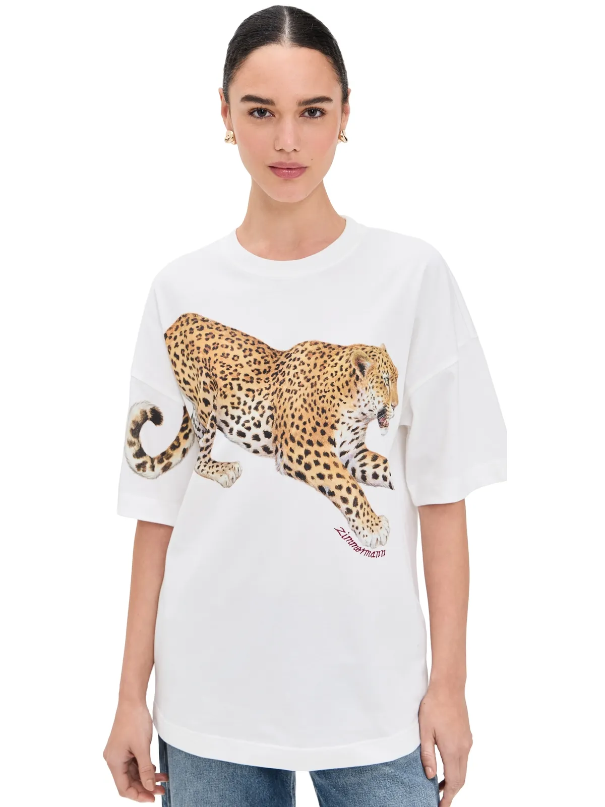 Zimmermann レオパード柄プリントTシャツ - 画像1