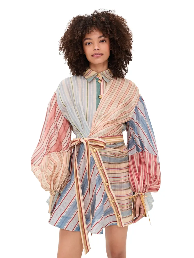 Zimmermann Zimmermann レベリオン・ストライプ・ミニドレスの商品画像