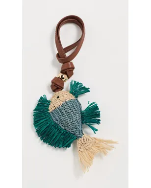 Zimmermann 魚モチーフ ラフィア バッグチャーム ブルー - サムネイル2