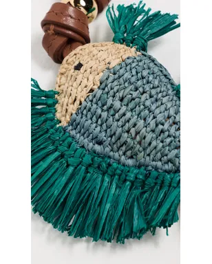 Zimmermann 魚モチーフ ラフィア バッグチャーム ブルー - サムネイル4