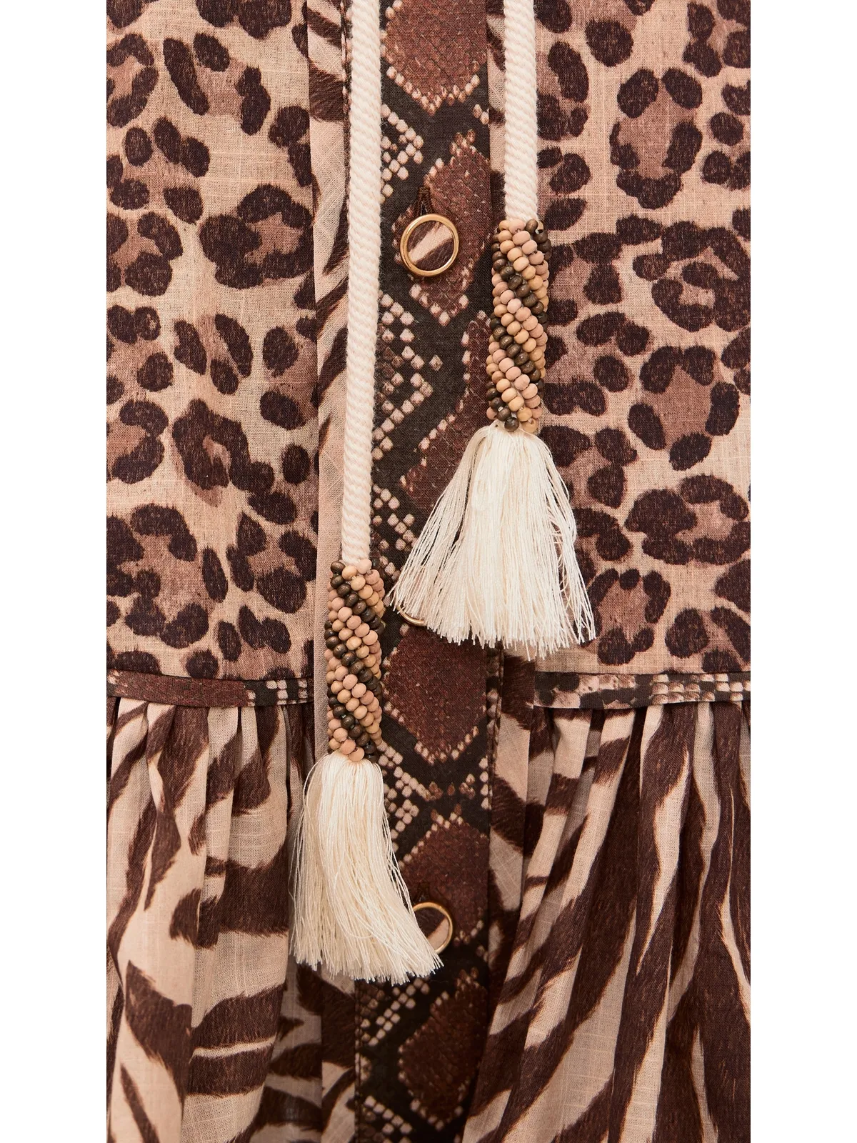 Zimmermann ワンダーラスト ランタン ミニドレス スプライスドプリント - 画像6