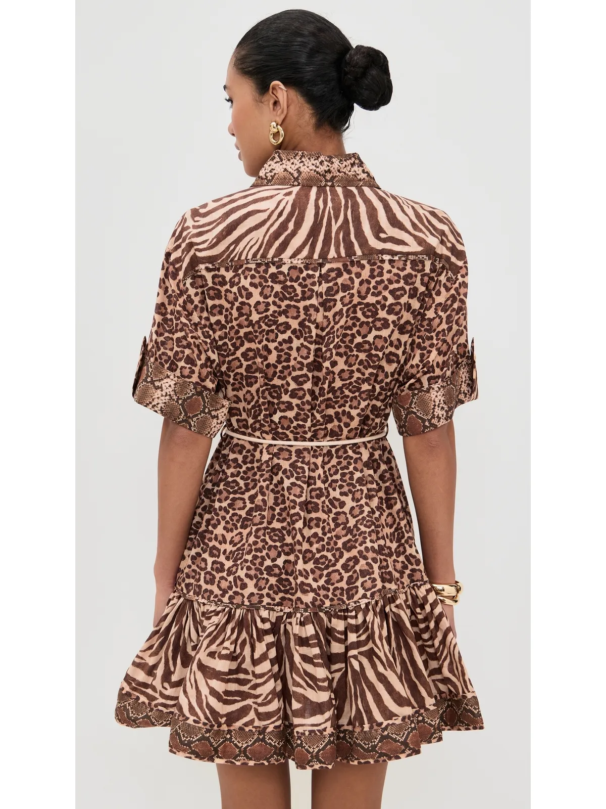 Zimmermann ワンダーラスト ランタン ミニドレス スプライスドプリント - 画像3