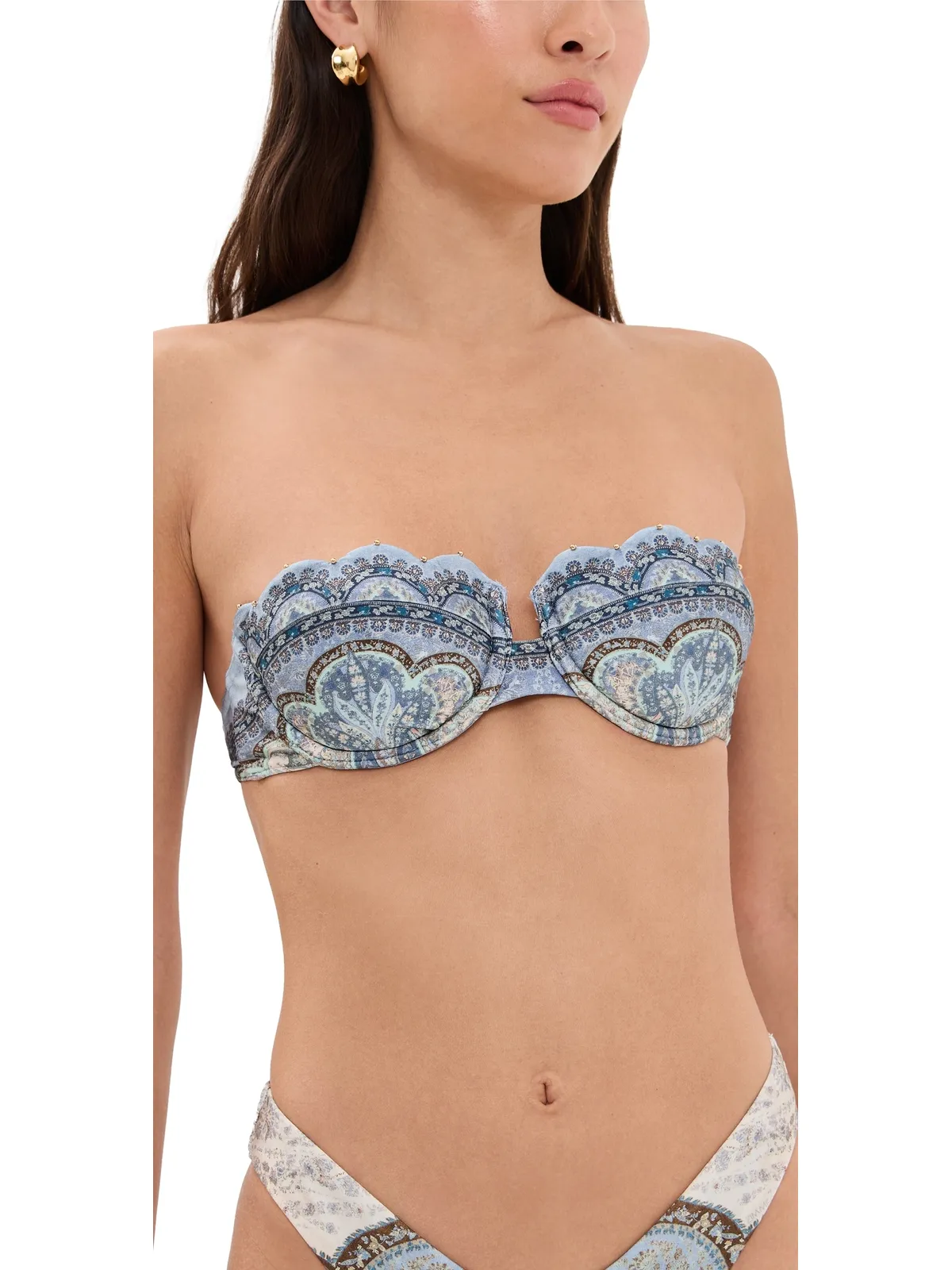 Zimmermann Wanderlust Scallop Balconette ビキニトップ - 画像1