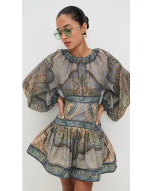 Zimmermann ワンダーラスト ミニドレス テープストリーブルー・マルチ - サムネイル2