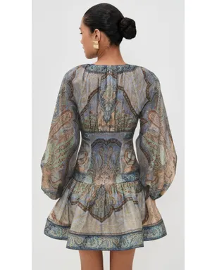 Zimmermann ワンダーラスト ミニドレス テープストリーブルー・マルチ - サムネイル3