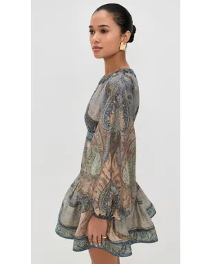 Zimmermann ワンダーラスト ミニドレス テープストリーブルー・マルチ - サムネイル4