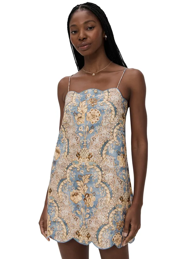 Zimmermann Zimmermann デイライト スカロップ ミニドレス ダマスクデニムの商品画像