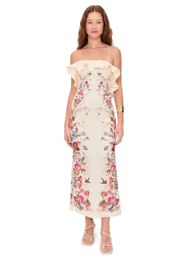 Zimmermann Zimmermann Patience Frill Midi Dress Vanilla Floralの商品画像
