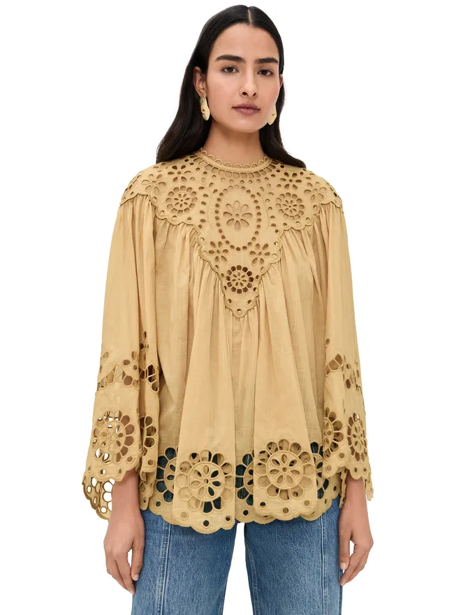 Zimmermann Zimmermann アウェイクン刺繍ヨーク ブラウスの商品画像