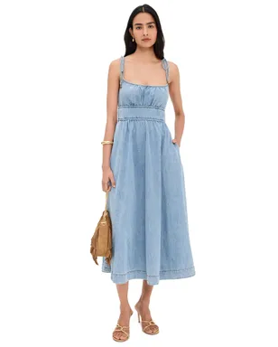 Zimmermann ワンダーラスト デニム ピクニック ドレス スカイラーク - サムネイル1