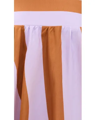 Zimmermann Indra Stripe Silk Maxi Dress Lilac Tan - サムネイル6