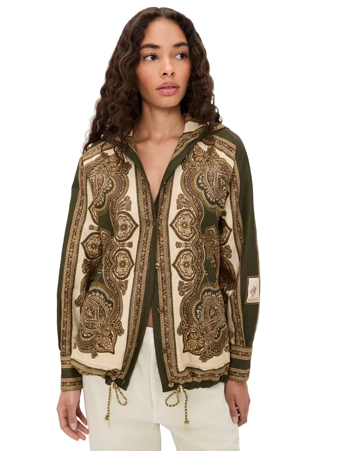 Zimmermann Zimmermann Mahon フード付きシャツ オリーブペイズリーの商品画像